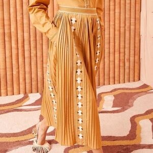 Ulla Johnson Sabina Pleated Midi Skirt